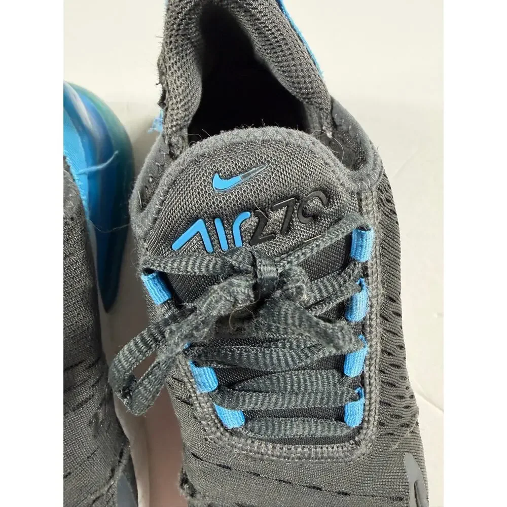 Nike Air Max 270 Anthracite Light Photo Blue Sneakers Size 4 youth